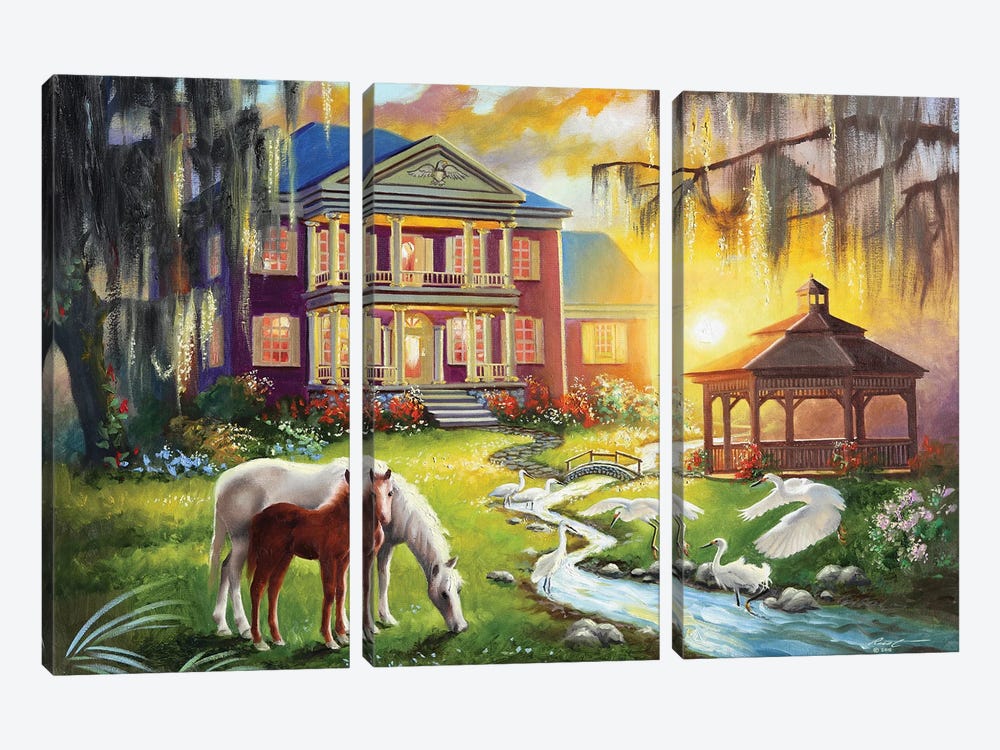 Southern Dreams by D. "Rusty" Rust 3-piece Canvas Art