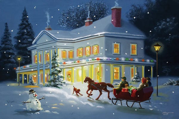 Scenes Of The Season: Horse Sleigh - Christmas by D. "Rusty" Rust