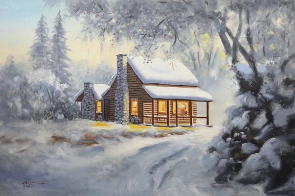 Cabins: Winter Cabin by D. "Rusty" Rust