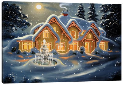 Dream Home Canvas Art Print - Winter Wonderland