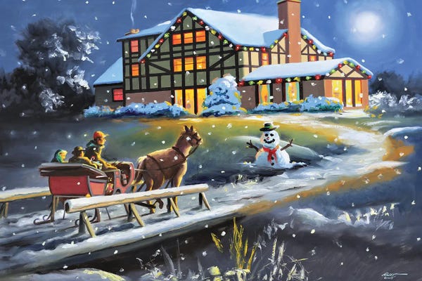 Cabins: Carriage Ride To Christmas Time by D. "Rusty" Rust