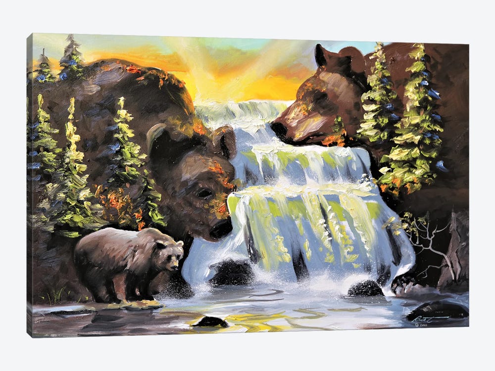 Bears Illusion by D. "Rusty" Rust 1-piece Canvas Wall Art