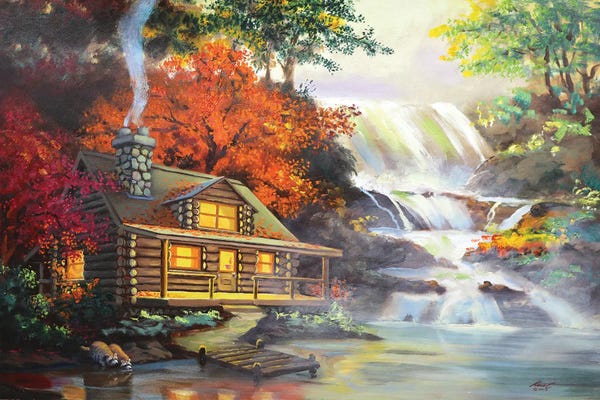 Cabins: Cabin Raccoons by D. "Rusty" Rust