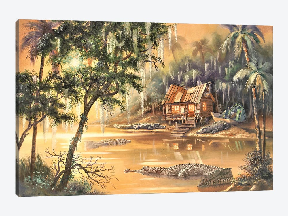 Gator Bayou by D. "Rusty" Rust 1-piece Canvas Print