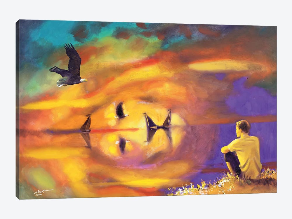 Flion In The Sky by D. "Rusty" Rust 1-piece Canvas Artwork