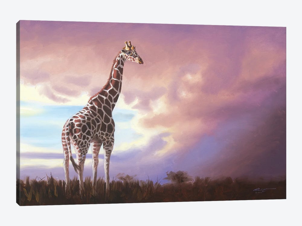 African Giraffe by D. "Rusty" Rust 1-piece Canvas Artwork