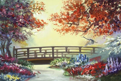 Heron by the Bridge by D. "Rusty" Rust art print