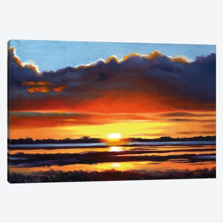 Gulf Coast Sunset Canvas Print #RSR282} by D. "Rusty" Rust Art Print
