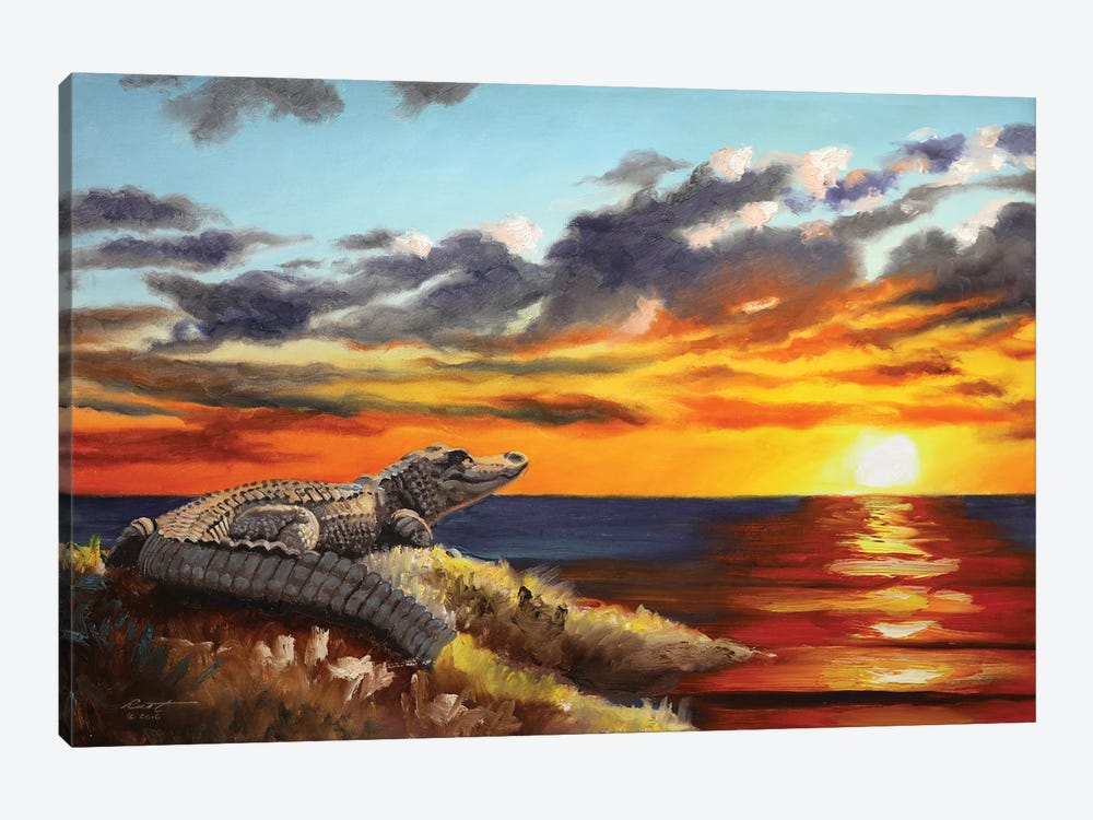 Alligator by D. "Rusty" Rust 1-piece Canvas Artwork