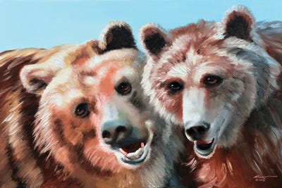 Two Brown Bears by D. "Rusty" Rust art print