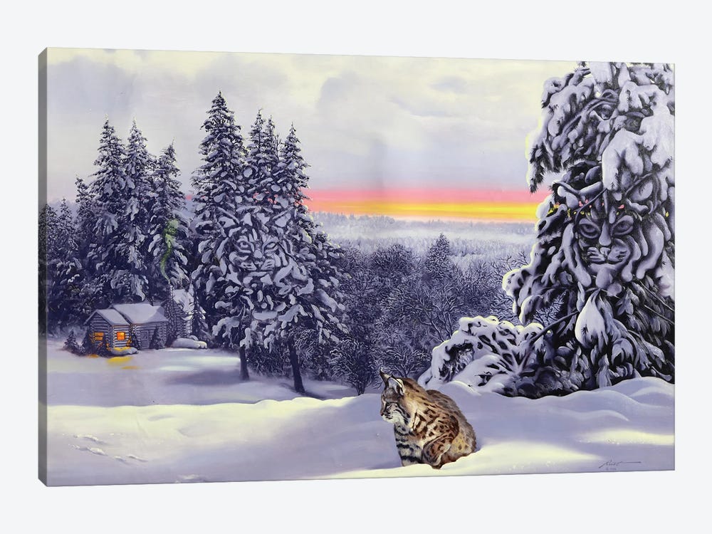 Bobcat - Illusion by D. "Rusty" Rust 1-piece Art Print