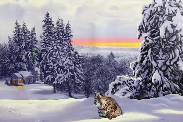 Rustic Winter: Bobcat - Illusion by D. "Rusty" Rust