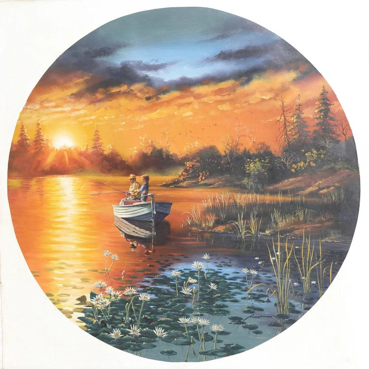 Fishing On The Lake by D. "Rusty" Rust wall art