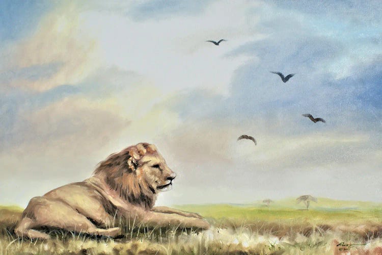 Lion Relaxing In The Wild