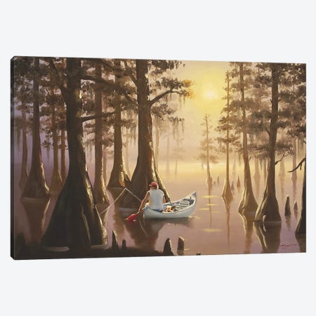Serenity On The Marsh Canvas Print #RSR377} by D. "Rusty" Rust Canvas Artwork