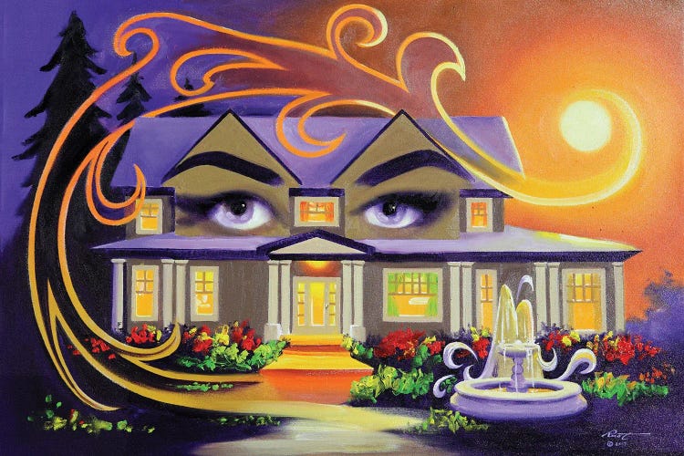 Eyes On You - House Illusion by D. "Rusty" Rust wall art