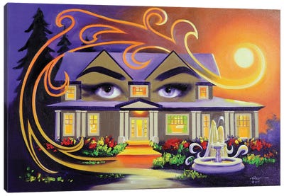 Eyes On You - House Illusion Canvas Art Print - D. "Rusty" Rust