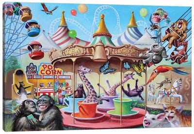 Animusement Canvas Art Print - Amusement Park Art