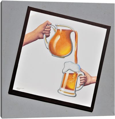 Pitcher Picture Canvas Art Print - Beer Art