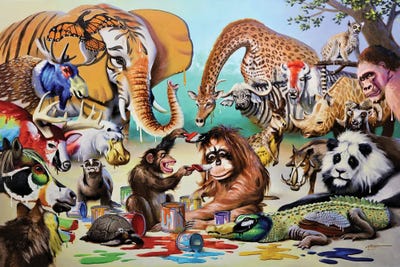 Monkeyangelo by D. "Rusty" Rust art print