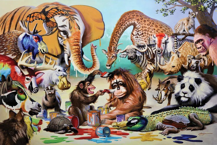 Monkeyangelo by D. "Rusty" Rust wall art