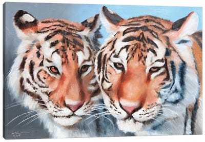 Two Tigers Canvas Art Print