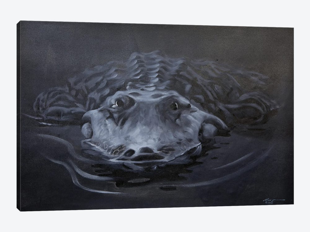Alligator III by D. "Rusty" Rust 1-piece Canvas Artwork