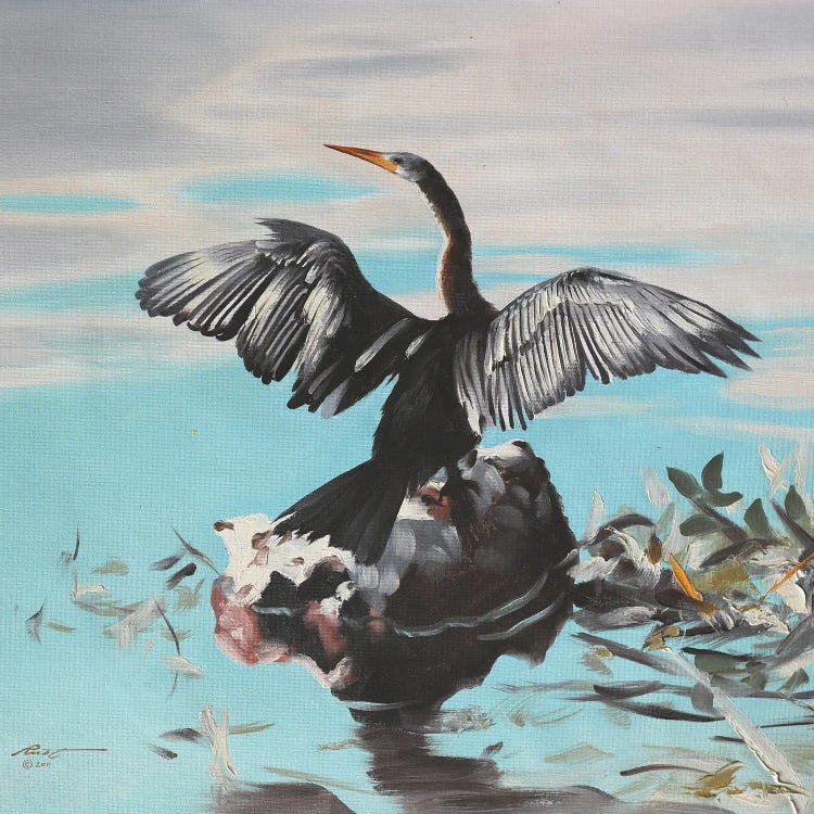 Anhinga by D. "Rusty" Rust wall art