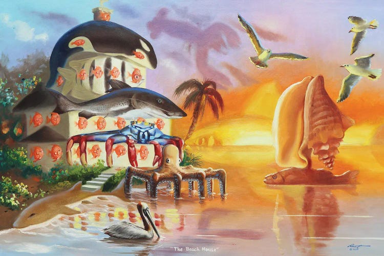 Beach House II by D. "Rusty" Rust wall art