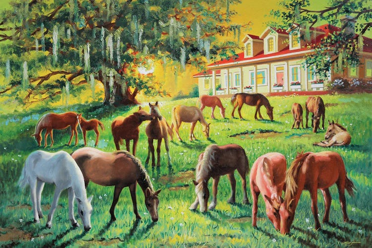 Bearded Oaks by D. "Rusty" Rust wall art