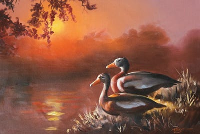 Black Bellied Whistling Ducks by D. "Rusty" Rust canvas print