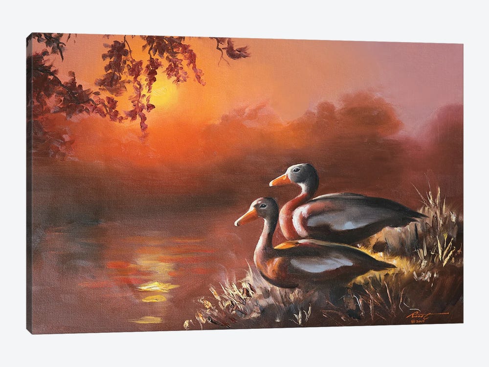 Black Bellied Whistling Ducks by D. "Rusty" Rust 1-piece Art Print