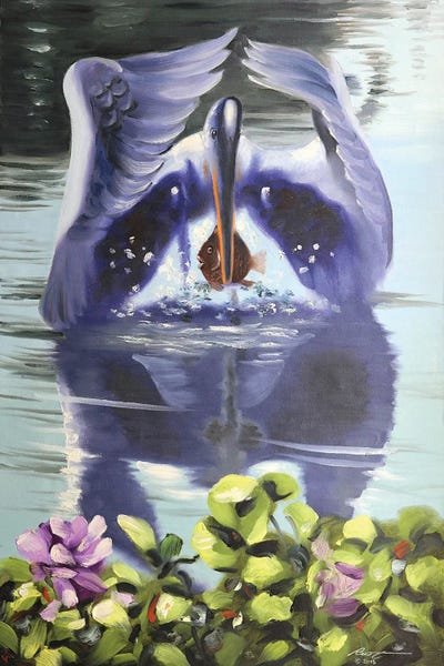 Blue Heron Illusion by D. "Rusty" Rust canvas print