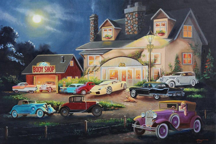 Body Shop by D. "Rusty" Rust wall art