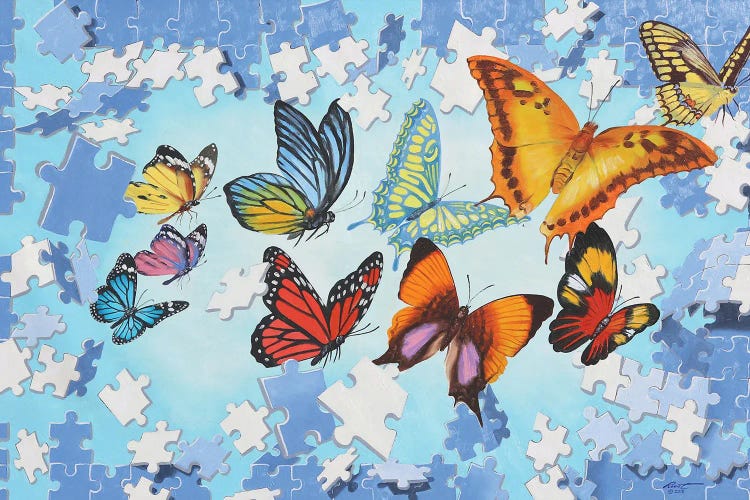Butterfluzzle by D. "Rusty" Rust wall art