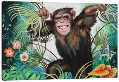 Chimpressive Canvas Art Print - Chimpanzee Art