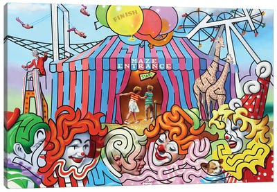 Circus Maze Canvas Art Print - Circus Art