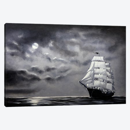 Clipper Ship II Canvas Print #RSR471} by D. "Rusty" Rust Canvas Artwork