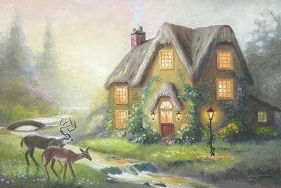 Cottage Deer by D. "Rusty" Rust art print