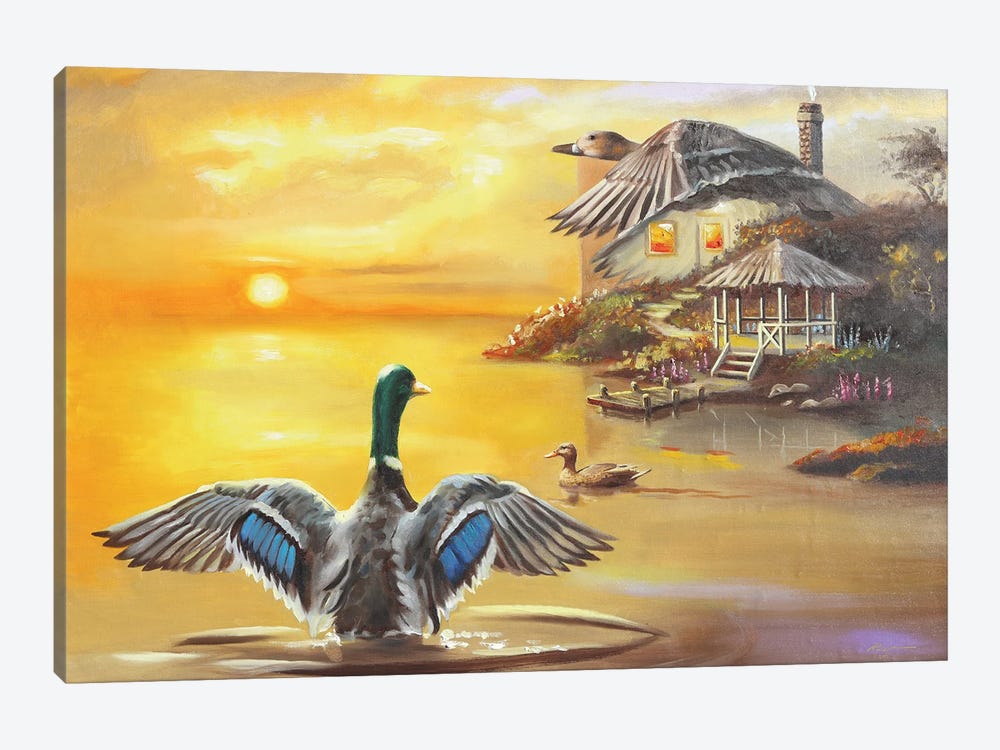 Duck Inn by D. "Rusty" Rust 1-piece Canvas Artwork
