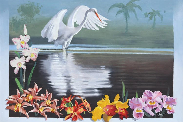 Egret by D. "Rusty" Rust wall art