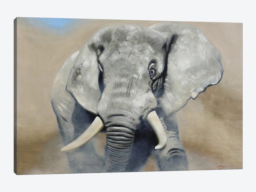 Elephant by D. "Rusty" Rust 1-piece Canvas Artwork