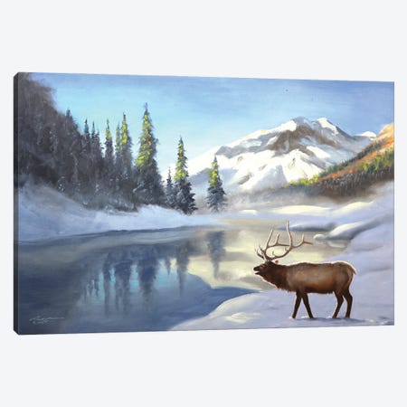 Elk Canvas Print #RSR498} by D. "Rusty" Rust Canvas Artwork