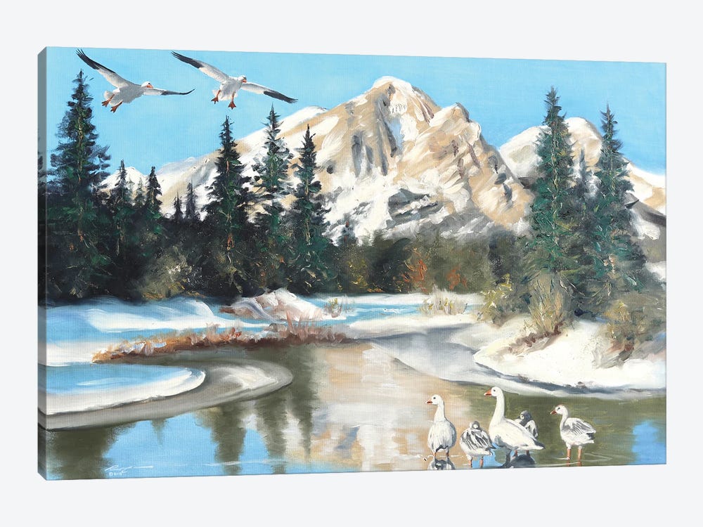 Geese by D. "Rusty" Rust 1-piece Canvas Artwork