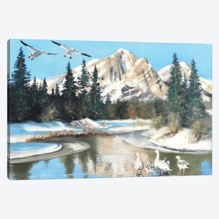 Geese Canvas Print #RSR503} by D. "Rusty" Rust Canvas Artwork