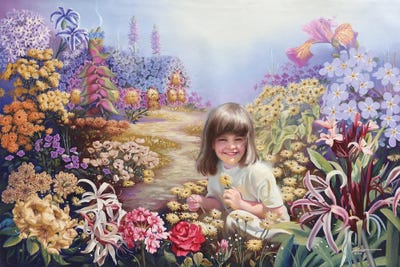 Girl Flowers by D. "Rusty" Rust multi panel art