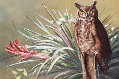 Horned Owl by D. "Rusty" Rust multi panel art