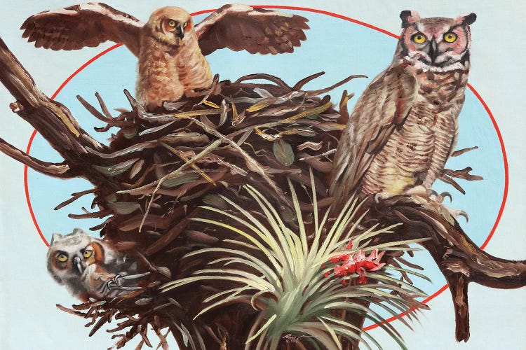 Horned Owl by D. "Rusty" Rust wall art