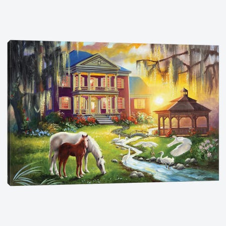 Horses Southern Dreams Canvas Print #RSR515} by D. "Rusty" Rust Canvas Wall Art