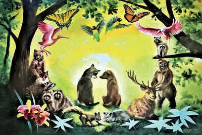 Loverbirds by D. "Rusty" Rust canvas print